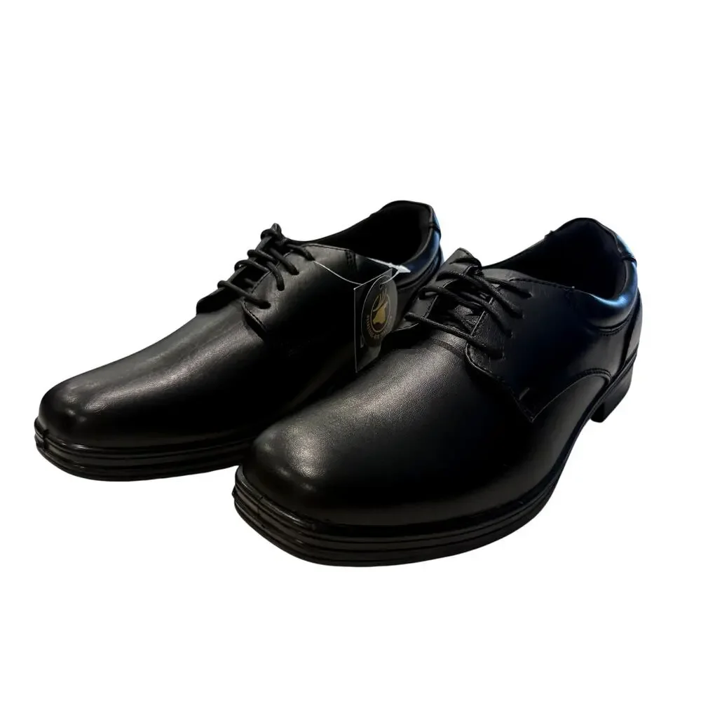 Deer Stags Blazing Boys' Oxford Dress Shoes in Black, Size 7Y